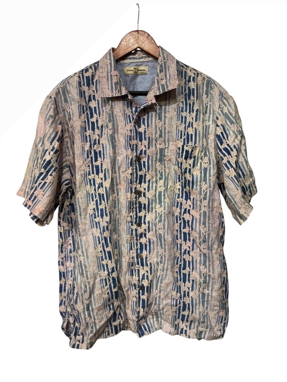 Tommy Bahama Men's 100 % Linen Short Sleeve Shirt Medium